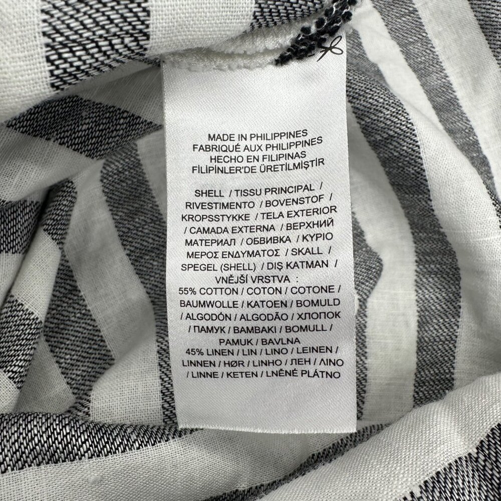 Lauren Ralph Lauren Black White Striped Swing Skirt Womens Size 10 A Line - Picture 5 of 7